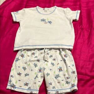 Kissy Kissy White and Blue Sea Life Pajama Set